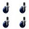 Service Caster 4'' SS Solid Poly Wheel Swivel 1-5/8'' Expanding Stem Caster Set, 4PK SCC-SSEX20S414-SPUS-158-4 - alternate 1